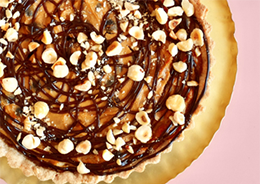 Chocolate and Espresso Ricotta Tart with Toasted Hazelnuts Recipe