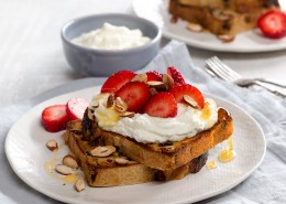 Perfect Italiano NZ | Honeyed Ricotta on Fruit Bread with Strawberries