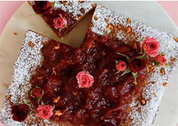 Spiced Rhubarb, Orange and Ricotta Cake Recipe